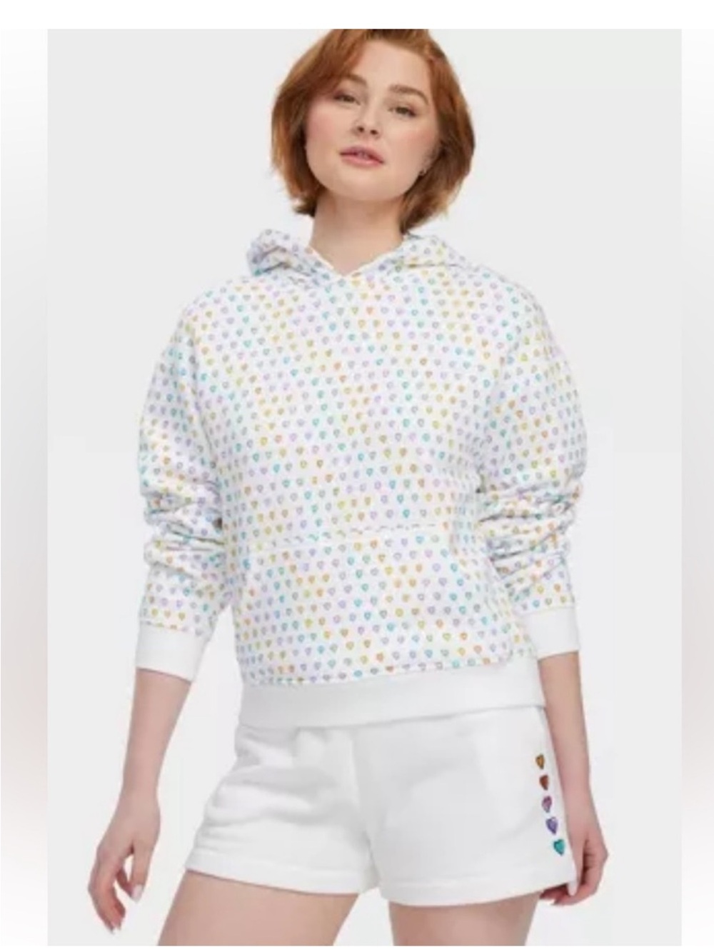 Roller Rabbit x Target Multicolored Heart Hoodie size large